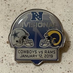 Dallas Cowboys vs Los Angeles Rams Divisional Game Day Pin January 12, 2019